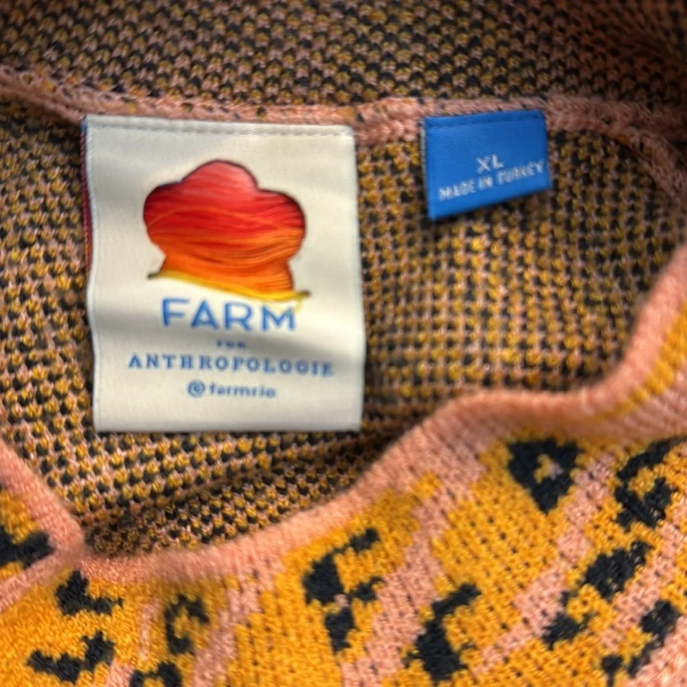 Anthropologie Farm Rio Palms Sweater Mini Dress XL - Picture 9 of 9
